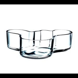 Iittala Alvar Aalto Malja Clear Glass Dish / Bowl
